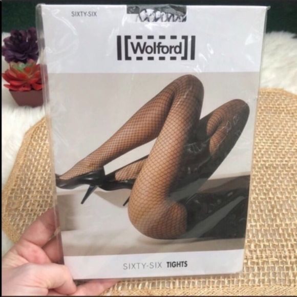 Wolford Open Fishnet Tights NEW - Picture 2 of 9